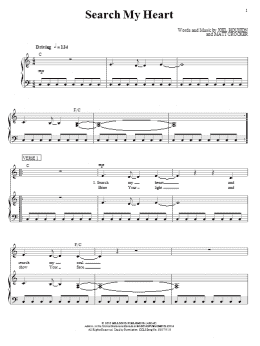 page one of Search My Heart (Piano, Vocal & Guitar Chords (Right-Hand Melody))