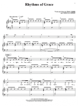 page one of Rhythms Of Grace (Piano, Vocal & Guitar Chords (Right-Hand Melody))