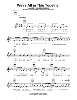 page one of We're All In This Together (from High School Musical) (Ukulele)