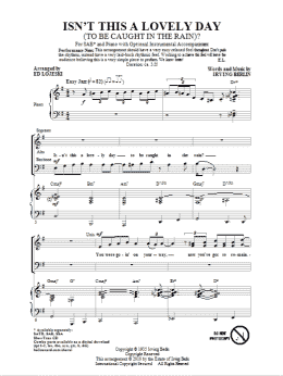 page one of Isn't This A Lovely Day (To Be Caught In The Rain?) (SAB Choir)