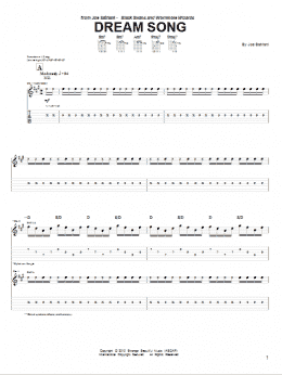 page one of Dream Song (Guitar Tab)