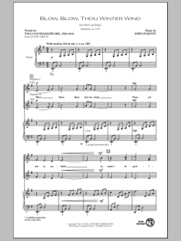 page one of Blow, Blow, Thou Winter Wind (SSA Choir)