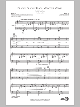 page one of Blow, Blow, Thou Winter Wind (SAB Choir)