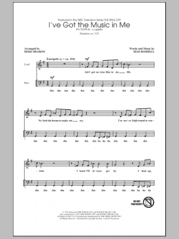 page one of I've Got The Music In Me (SATB Choir)