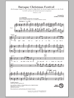 page one of Baroque Christmas Festival (Medley) (SATB Choir)