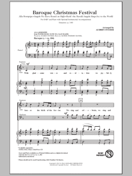 page one of Baroque Christmas Festival (Medley) (SAB Choir)