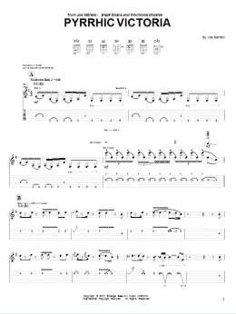 page one of Pyrrhic Victoria (Guitar Tab)