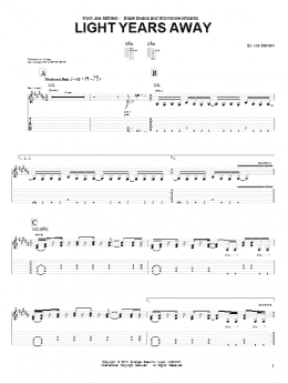 page one of Light Years Away (Guitar Tab)