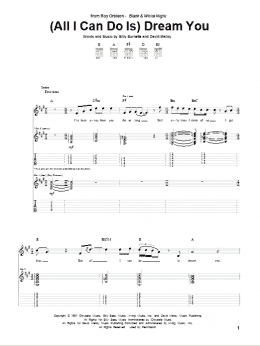 page one of (All I Can Do Is) Dream You (Guitar Tab)