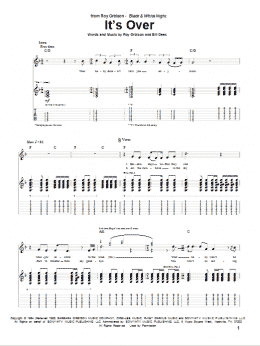 page one of It's Over (Guitar Tab)