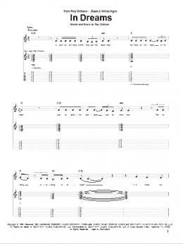 page one of In Dreams (Guitar Tab)