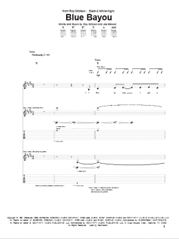 page one of Blue Bayou (Guitar Tab)