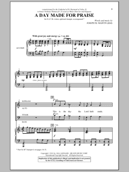 page one of A Day Made For Praise (SATB Choir)