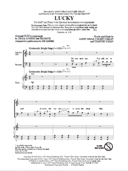 page one of Lucky (SAB Choir)