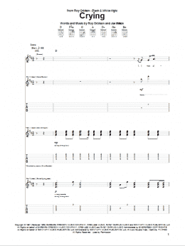 page one of Crying (Guitar Tab)