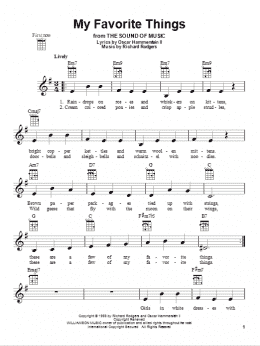 page one of My Favorite Things (from The Sound of Music) (Ukulele)