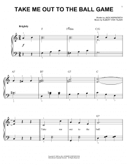page one of Take Me Out To The Ball Game (Easy Piano)