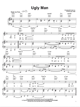 page one of Ugly Man (Piano, Vocal & Guitar Chords (Right-Hand Melody))