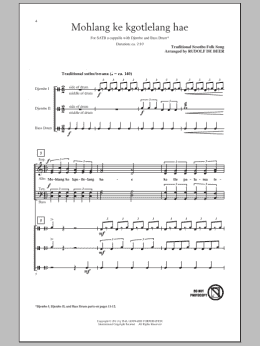 page one of Mohlang Ke Kgotlelang Hae (When I Return Home) (SATB Choir)