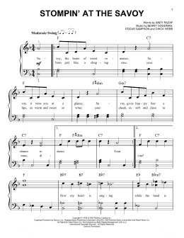 page one of Stompin' At The Savoy (Easy Piano)