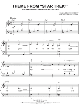 page one of Theme From Star Trek(R) (Easy Piano)