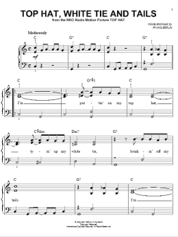 page one of Top Hat, White Tie And Tails (Easy Piano)
