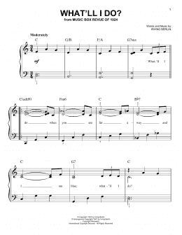 page one of What'll I Do (Easy Piano)
