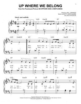 page one of Up Where We Belong (Easy Piano)