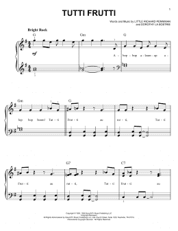 page one of Tutti Frutti (Easy Piano)