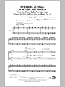 page one of No Bullies! Get Real! (SATB Choir)