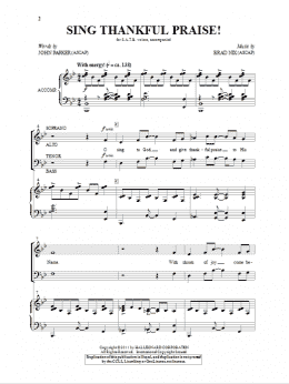 page one of Sing Thankful Praise! (SATB Choir)