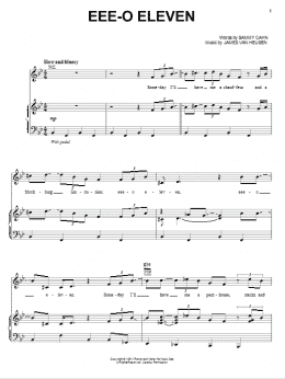 page one of EEE-O-Eleven (Piano, Vocal & Guitar Chords (Right-Hand Melody))