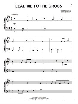 page one of Lead Me To The Cross (Beginning Piano Solo)