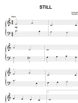 page one of Still (Beginning Piano Solo)