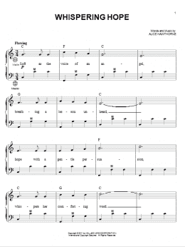 page one of Whispering Hope (Accordion)