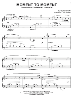 page one of Moment To Moment (arr. Phillip Keveren) (Piano Solo)