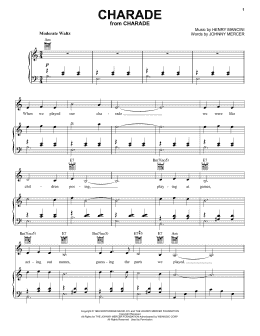 page one of Charade (Piano, Vocal & Guitar Chords (Right-Hand Melody))