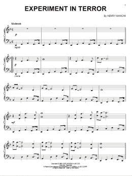 page one of Experiment In Terror (Piano Solo)
