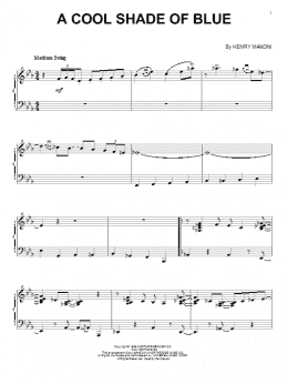 page one of A Cool Shade Of Blue (Piano Solo)