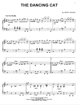 page one of The Dancing Cat (Piano Solo)