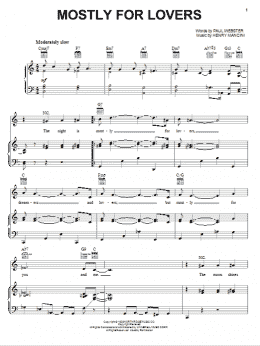 page one of Mostly For Lovers (Piano, Vocal & Guitar Chords (Right-Hand Melody))