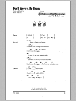 page one of Don't Worry, Be Happy (Guitar Chords/Lyrics)