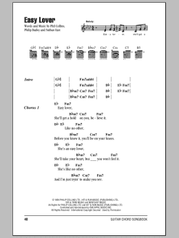 page one of Easy Lover (Guitar Chords/Lyrics)