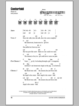 page one of Centerfold (Guitar Chords/Lyrics)