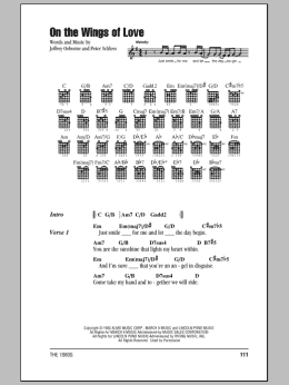page one of On The Wings Of Love (Guitar Chords/Lyrics)