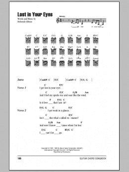 page one of Lost In Your Eyes (Guitar Chords/Lyrics)