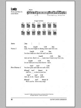 page one of Lady (Guitar Chords/Lyrics)