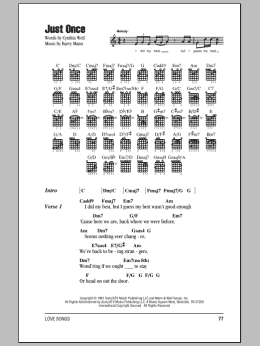 page one of Just Once (feat. James Ingram) (Guitar Chords/Lyrics)