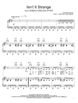 page one of Isn't It Strange (Piano, Vocal & Guitar Chords (Right-Hand Melody))