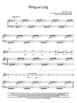 page one of Ring-A-Ling (Piano, Vocal & Guitar Chords (Right-Hand Melody))